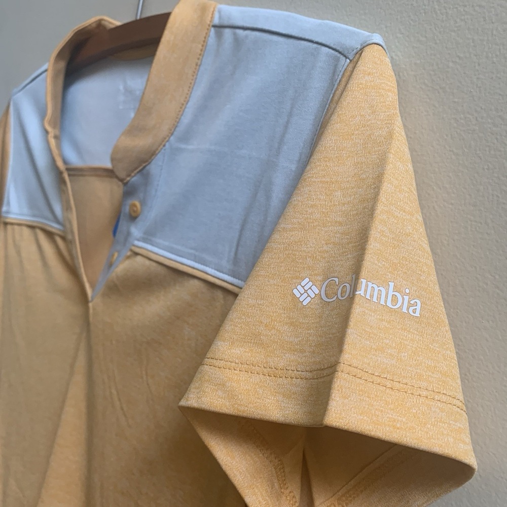 Columbia Golf Womens Large  Omni-Wick Adventure Shirt V-Neck Orange Stretch NWT - Picture 4 of 14